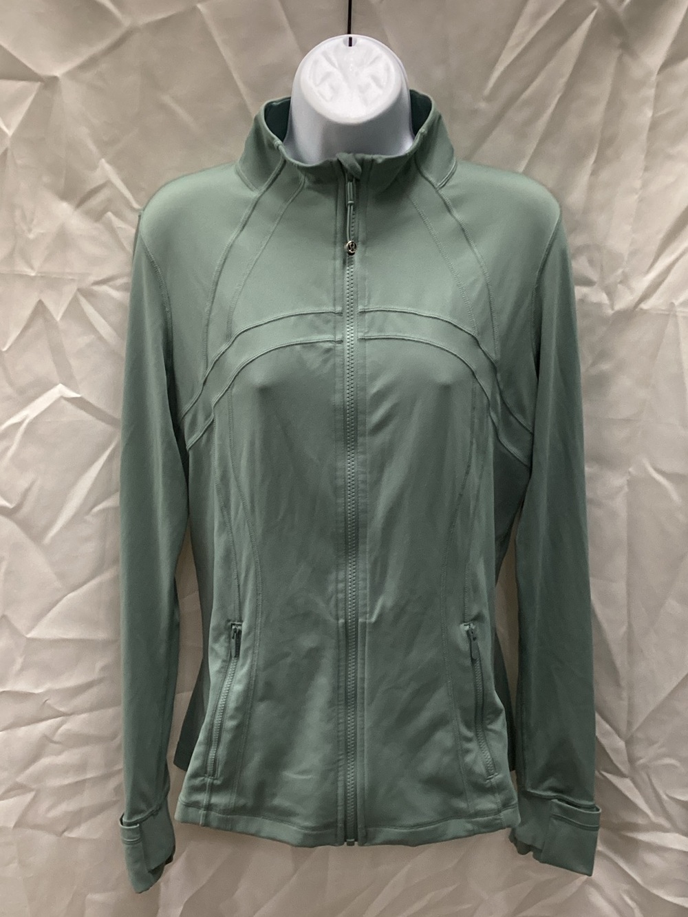 lululemon athletica Sage Green Full-Zip Utility Jacket with Stand Collar